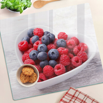 Planche à découper verre Fruits en forme de cœur