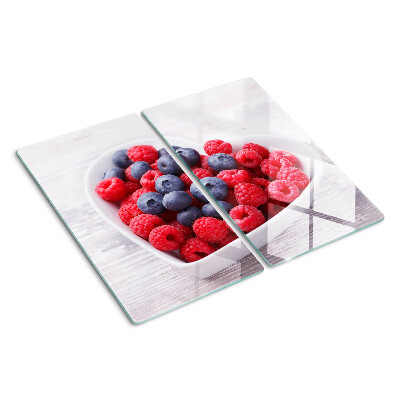 Planche à découper verre Fruits en forme de cœur