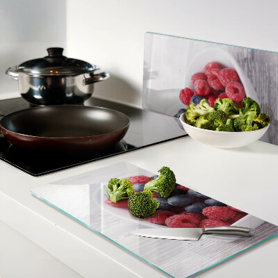 Planche à découper verre Fruits en forme de cœur