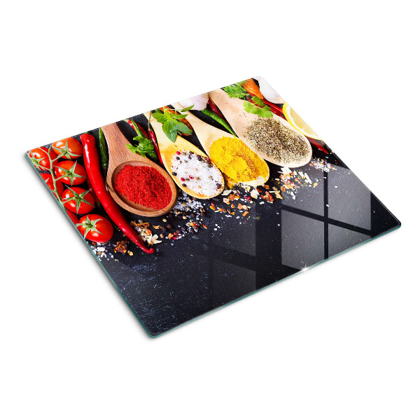 Planche à découper en verre Épices et herbes