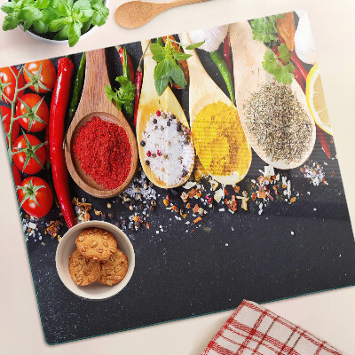 Planche à découper en verre Épices et herbes