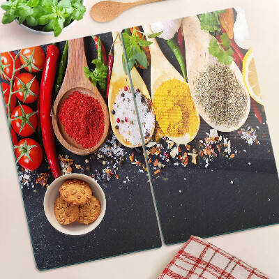 Planche à découper en verre Épices et herbes