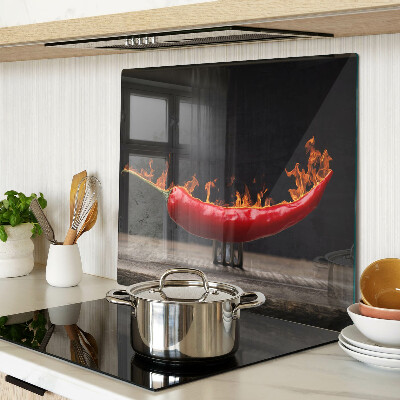 Planche à découper verre Feu et piment