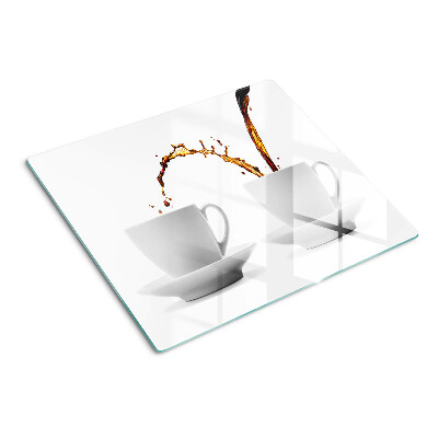 Planche à découper en verre Café dans des tasses