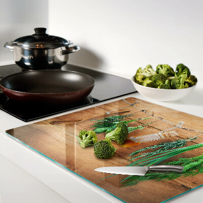 Planche à découper en verre Les herbes dans la cuisine