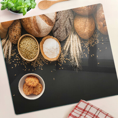 Planche à découper en verre Pain et céréales
