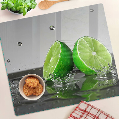 Planche à découper en verre Citrons dans l'eau