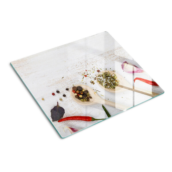 Planche à découper en verre Épices et herbes