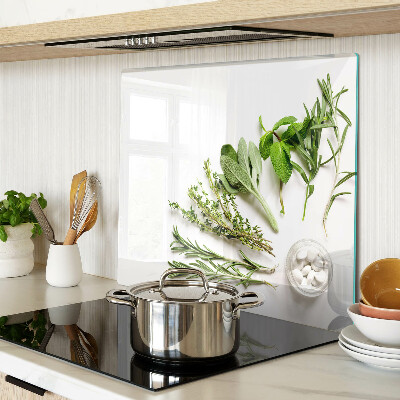Planche à découper verre herbes de cuisine