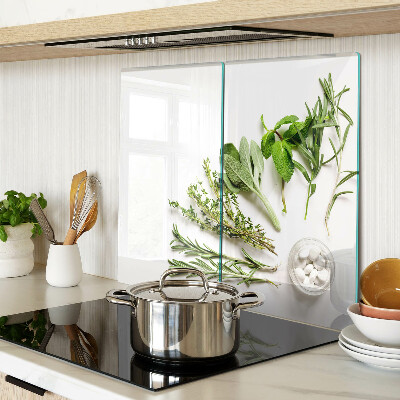 Planche à découper verre herbes de cuisine