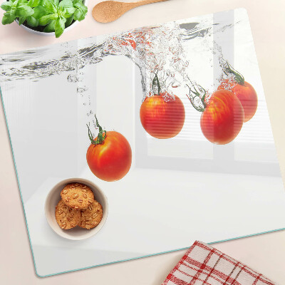 Planche à découper en verre Tomates dans l'eau