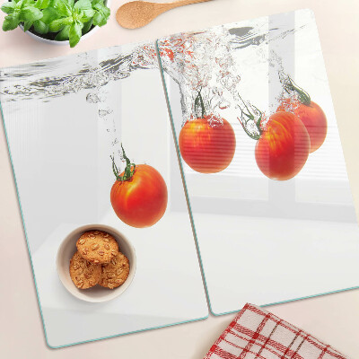 Planche à découper en verre Tomates dans l'eau