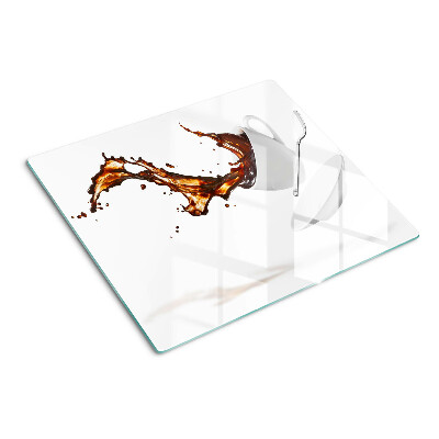 Planche à découper verre Café et boisson éclaboussante