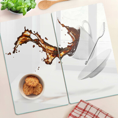Planche à découper verre Café et boisson éclaboussante