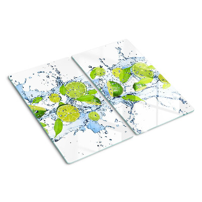 Planche à découper verre Citrons dans l'eau