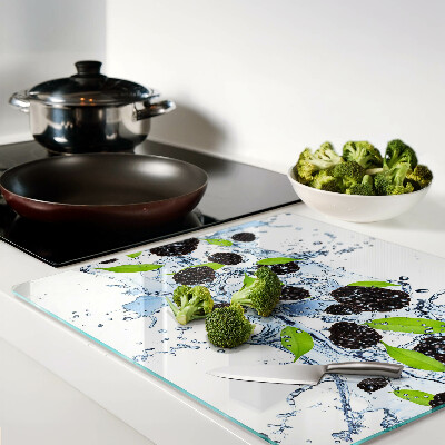 Planche à découper verre Fruits dans l'eau