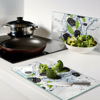 Planche à découper verre Fruits dans l'eau