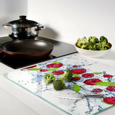 Planche à découper verre Fruits dans l'eau