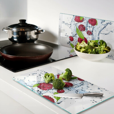 Planche à découper verre Fruits dans l'eau