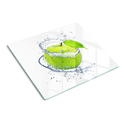 Planche à découper verre Pomme dans l'eau