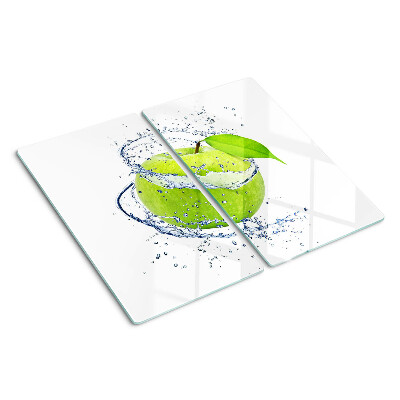 Planche à découper verre Pomme dans l'eau