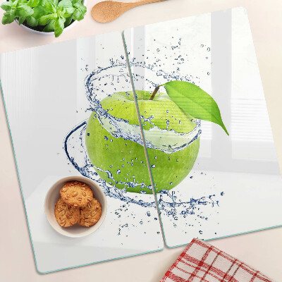 Planche à découper verre Pomme dans l'eau
