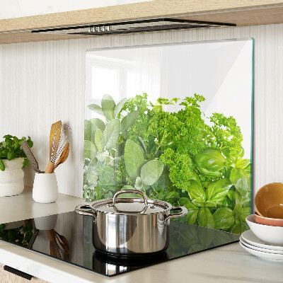 Planche à découper verre Herbes vertes et feuilles