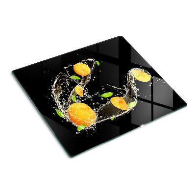 Planche à découper en verre Agrumes dans l'eau
