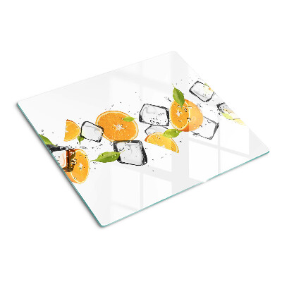 Planche à découper verre Agrumes avec glace