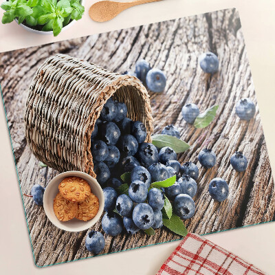 Planche à découper en verre Baies dans un panier