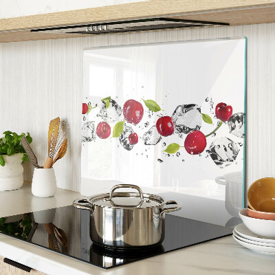 Planche à découper en verre Pommes rouges avec de la glace