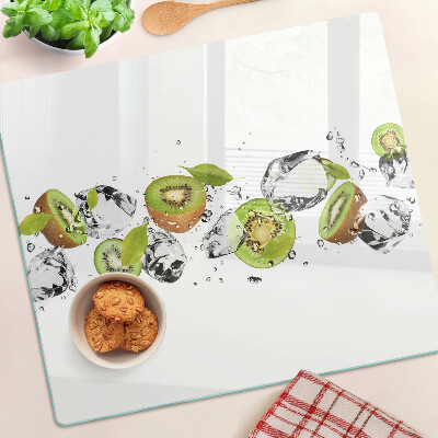 Planche à découper en verre Fruits dans la glace