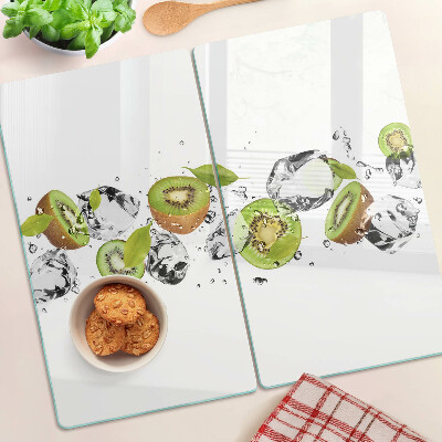 Planche à découper en verre Fruits dans la glace