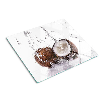 Planche à découper verre Noix de coco dans l'eau