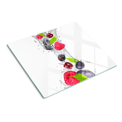 Planche à découper en verre Fruits dans l'eau
