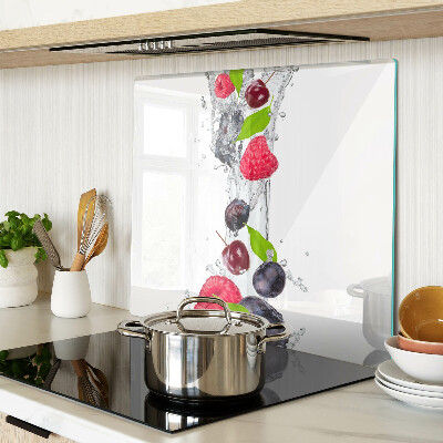 Planche à découper en verre Fruits dans l'eau