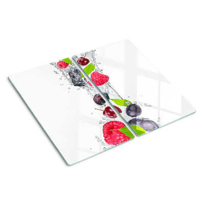Planche à découper en verre Fruits dans l'eau