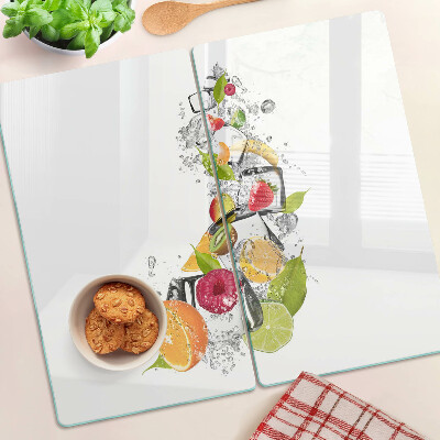 Planche à découper en verre Fruits dans l'eau
