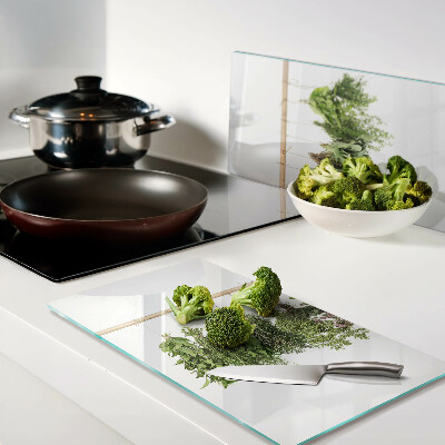 Planche à découper verre Herbes séchées sur une ficelle