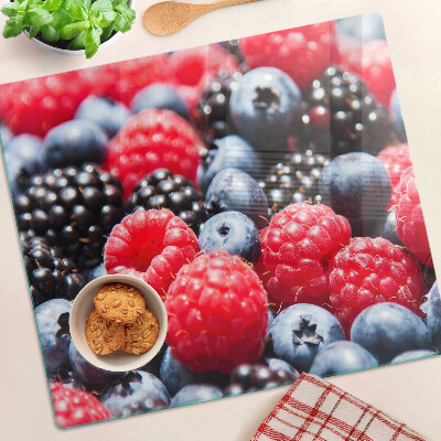 Planche à découper verre Fruits des bois