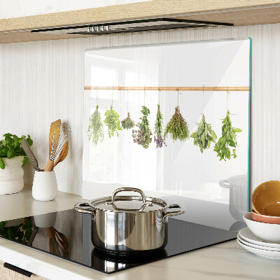 Planche à découper verre Herbes séchées sur une ficelle