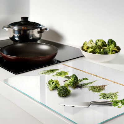 Planche à découper verre Herbes séchées sur une ficelle