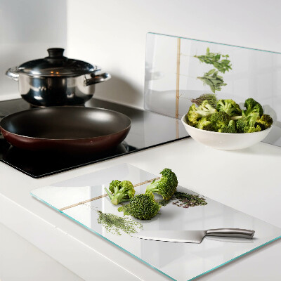 Planche à découper verre Herbes séchées sur une ficelle