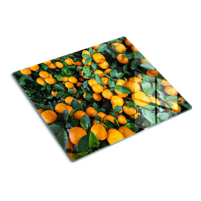 Planche à découper en verre Mandarines sur les branches