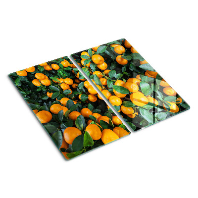 Planche à découper en verre Mandarines sur les branches