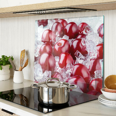 Planche à découper verre Raisins rouges sur glace
