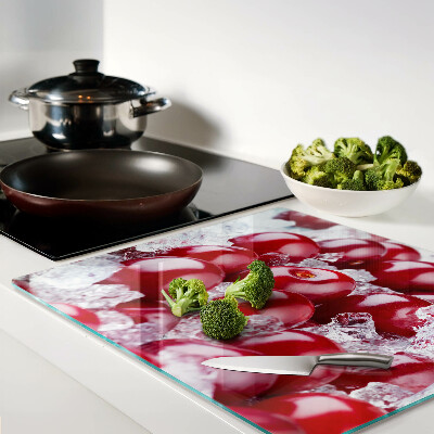 Planche à découper verre Raisins rouges sur glace