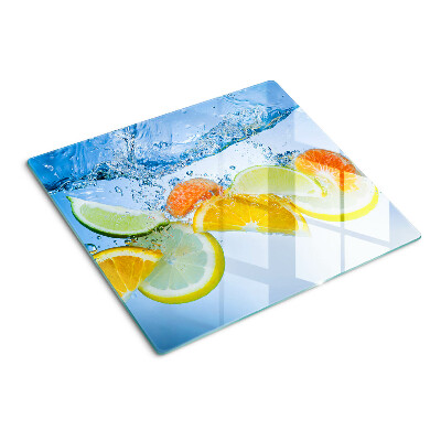 Planche à découper verre Agrumes dans l'eau