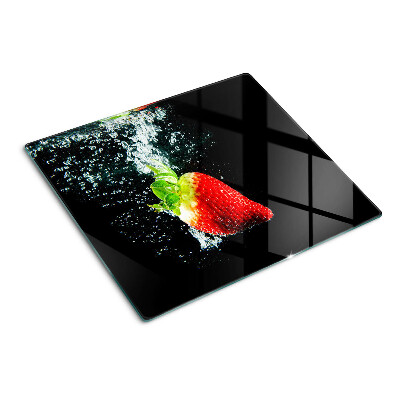 Planche à découper verre Fraise dans l'eau