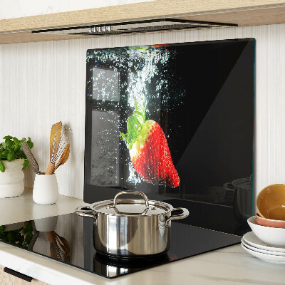 Planche à découper verre Fraise dans l'eau